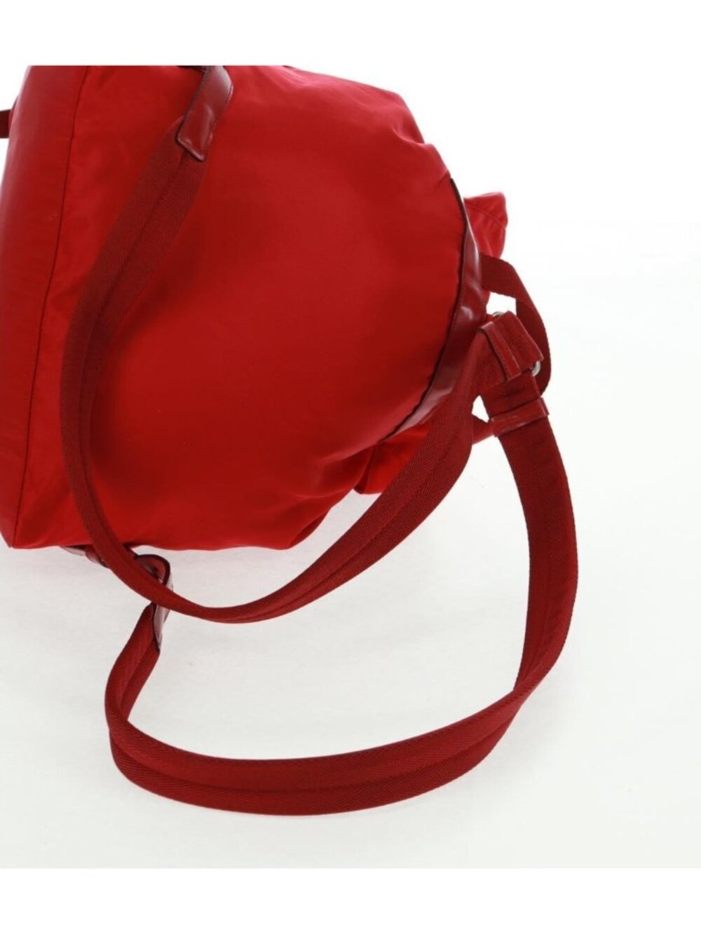PRADA Backpack Nylon Red Silver - Picture 4 of 16